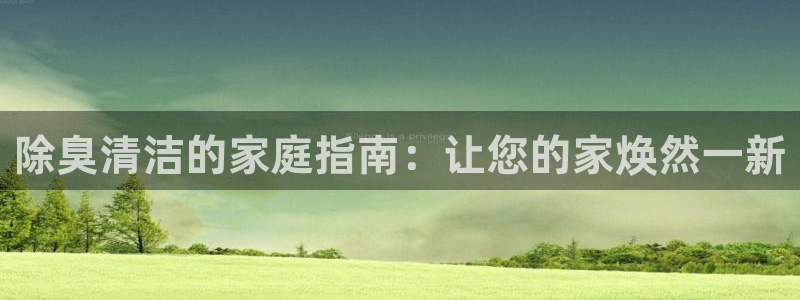 尊龙凯时平台还是万搏好：除臭清洁的家庭指南：让您的家焕然